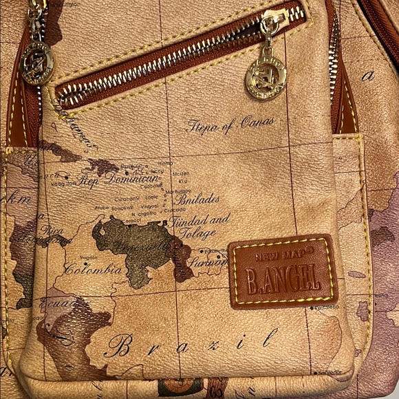 B. ANGEL Map Print Sling Backpack main image 8